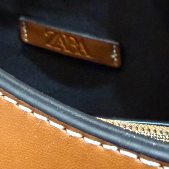 Zara Elegant Brown Tote Handbag & Crossbody. Used, Very Good Condition - Picture 10 of 10